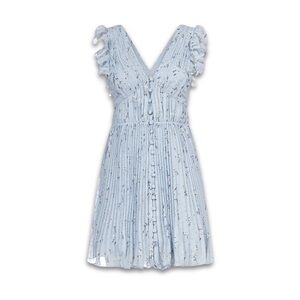 Self Portrait Ditsy Mini Ruffled Floral Baby Blue Dress